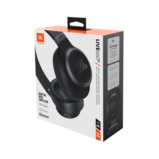 JBL Live 660NC - Black - Wireless over-ear NC headphones - Detailshot 10 image number null